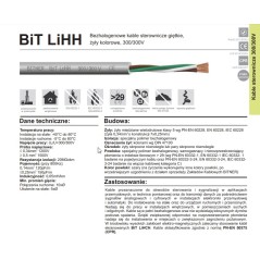Kabel sterowniczy BiT LIHH 2G1mm2 bezhalogenowy 300/300V S33110