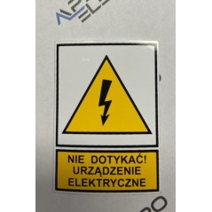 Tabliczka ostrzegawcza TZO 74x105S (nie dotykać urz.elektryczne)