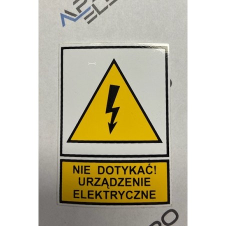 Tabliczka ostrzegawcza TZO 74x105S (nie dotykać urz.elektryczne)