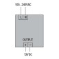 Zasilacz jednofazowy 100-240V AC/12V DC 10W 0,83A (szyna) PSL1M01012