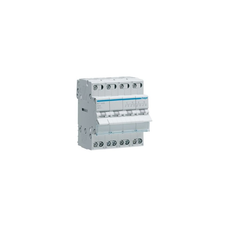 Modułowy przełącznik inst. I-0-II punkt wspólny od góry 40A/4P 400VAC SFT440
