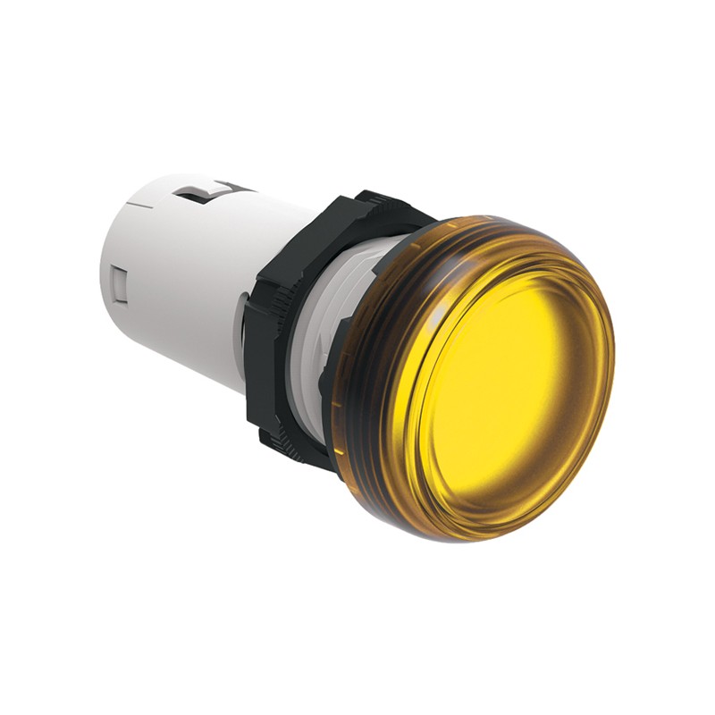 Lampka sygnalizacyjna LED jednoczęściowa żółta 230V AC LPMLM5