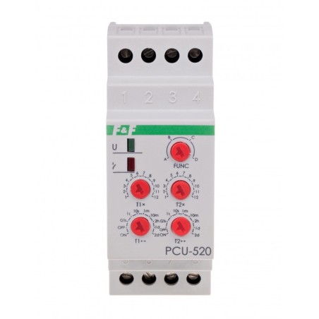Przekaźnik czasowy 2P/8A 230V AC wielofunkcyjny PCU-520