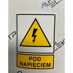 Tabliczka ostrzegawcza TZO 74x105S (pod napięciem)