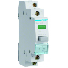 Przełącznik przyciskowy z zieloną lampką LED 1NO 16A 230VAC SVN413