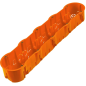 Puszka podtynkowa do muru (5x) PK60 głęboka z wkrętami pomarańczowa A.0048WPG